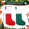 imageZubebe 36 Pcs 15 Inch Felt Christmas Stockings Stockings Xmas Decoration Stockings Rustic Christmas Santa Stockings for Christmas Party Favors Home DecorGreen ClassicRed  Green