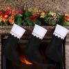 imageZubebe 36 Pcs 15 Inch Felt Christmas Stockings Stockings Xmas Decoration Stockings Rustic Christmas Santa Stockings for Christmas Party Favors Home DecorGreen ClassicBlack