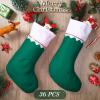 imageZubebe 36 Pcs 15 Inch Felt Christmas Stockings Stockings Xmas Decoration Stockings Rustic Christmas Santa Stockings for Christmas Party Favors Home DecorGreen ClassicGreen