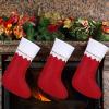 imageZubebe 36 Pcs 15 Inch Felt Christmas Stockings Stockings Xmas Decoration Stockings Rustic Christmas Santa Stockings for Christmas Party Favors Home DecorGreen ClassicDark Red