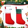 imageZubebe 36 Pcs 15 Inch Felt Christmas Stockings Stockings Xmas Decoration Stockings Rustic Christmas Santa Stockings for Christmas Party Favors Home DecorGreen ClassicRed  Green  White