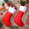 imageZubebe 48 Pcs Felt Christmas Stockings 15 Inch Christmas Stockings Xmas Decoration Stockings Rustic Christmas Santa Stockings for Christmas Holidays Bedroom Home Decorations RedRed