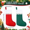 imageZubebe 48 Pcs Felt Christmas Stockings 15 Inch Christmas Stockings Xmas Decoration Stockings Rustic Christmas Santa Stockings for Christmas Holidays Bedroom Home Decorations RedRed  Green