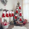 imageZubebe 48 Pcs Felt Christmas Stockings 15 Inch Christmas Stockings Xmas Decoration Stockings Rustic Christmas Santa Stockings for Christmas Holidays Bedroom Home Decorations RedDark Red