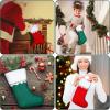 imageZubebe 48 Pcs Felt Christmas Stockings 15 Inch Christmas Stockings Xmas Decoration Stockings Rustic Christmas Santa Stockings for Christmas Holidays Bedroom Home Decorations RedRed  Green