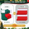imageZubebe 48 Pcs Felt Christmas Stockings 15 Inch Christmas Stockings Xmas Decoration Stockings Rustic Christmas Santa Stockings for Christmas Holidays Bedroom Home Decorations RedRed  Green