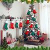 imageZubebe 60 Pcs Felt Christmas Stockings 15 Inch Party Favors Stockings Xmas Decoration Stockings Rustic Christmas Santa Stockings for Christmas Holidays Anniversaries Home Bedroom Green TrimWhite Trim  Red Green