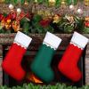 imageZubebe 60 Pcs Felt Christmas Stockings 15 Inch Party Favors Stockings Xmas Decoration Stockings Rustic Christmas Santa Stockings for Christmas Holidays Anniversaries Home Bedroom Green TrimWhite Trim  Red Green