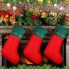imageZubebe 60 Pcs Felt Christmas Stockings 15 Inch Party Favors Stockings Xmas Decoration Stockings Rustic Christmas Santa Stockings for Christmas Holidays Anniversaries Home Bedroom Green TrimAs Shown