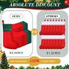 imageZubebe 60 Pcs Felt Christmas Stockings 15 Inch Party Favors Stockings Xmas Decoration Stockings Rustic Christmas Santa Stockings for Christmas Holidays Anniversaries Home Bedroom Green TrimAs Shown
