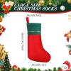 imageZubebe 60 Pcs Felt Christmas Stockings 15 Inch Party Favors Stockings Xmas Decoration Stockings Rustic Christmas Santa Stockings for Christmas Holidays Anniversaries Home Bedroom Green TrimAs Shown