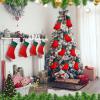 imageZubebe 60 Pcs Felt Christmas Stockings 15 Inch Party Favors Stockings Xmas Decoration Stockings Rustic Christmas Santa Stockings for Christmas Holidays Anniversaries Home Bedroom Green TrimAs Shown
