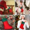 imageZubebe 60 Pcs Felt Christmas Stockings 15 Inch Party Favors Stockings Xmas Decoration Stockings Rustic Christmas Santa Stockings for Christmas Holidays Anniversaries Home Bedroom Green TrimAs Shown