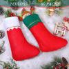 imageZubebe 60 Pcs Felt Christmas Stockings 15 Inch Party Favors Stockings Xmas Decoration Stockings Rustic Christmas Santa Stockings for Christmas Holidays Anniversaries Home Bedroom Green TrimGreen Trim  White Trim