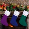 imageZubebe 60 Pcs Felt Christmas Stockings 15 Inch Party Favors Stockings Xmas Decoration Stockings Rustic Christmas Santa Stockings for Christmas Holidays Anniversaries Home Bedroom Green TrimMix Color