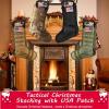 imageZubebe 8 Pcs Tactical Christmas Stockings Patriotic Tactical Stockings Military Hanging Christmas Decorations with America Flag Patch for Xmas Army Veteran Gift Stuffers Filled Ornaments Decors