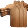 imageZubebe 12 Pcs Bulk Wood Cutting Board with Handle Cutting Board for Laser Engraving 11 x 5 Bamboo Serving Trays Charcuterie Trays for Customized Wedding Housewarming Mom Christmas Gift Party FavorAcacia Wood