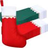 imageZubebe 24 Pcs Felt Christmas Stockings 15 Inch Party Favors Stockings Xmas Decoration Stockings Rustic Christmas Santa Stockings for Christmas Holidays Home DecorationsRedRed  Green