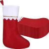imageZubebe 24 Pcs Felt Christmas Stockings 15 Inch Party Favors Stockings Xmas Decoration Stockings Rustic Christmas Santa Stockings for Christmas Holidays Home DecorationsRedDark Red