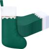 imageZubebe 24 Pcs Felt Christmas Stockings 15 Inch Party Favors Stockings Xmas Decoration Stockings Rustic Christmas Santa Stockings for Christmas Holidays Home DecorationsRedGreen