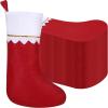 imageZubebe 36 Pcs 15 Inch Felt Christmas Stockings Stockings Xmas Decoration Stockings Rustic Christmas Santa Stockings for Christmas Party Favors Home DecorGreen ClassicDark Red