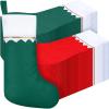 imageZubebe 60 Pcs Felt Christmas Stockings 15 Inch Party Favors Stockings Xmas Decoration Stockings Rustic Christmas Santa Stockings for Christmas Holidays Anniversaries Home Bedroom Green TrimWhite Trim  Red Green