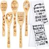 imageZubebe 7 Pieces Grammy Gifts Set Including 2 Pieces Grammy Kitchen Towels Grammy Dish Towels and 5 Pieces Bamboo Utensils for Mothers Day Grammy Birthday Grandparents Day