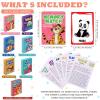 imageZubebe 14 Pack Kids Card Games Gifts Bulk Classic Playing Card Game Set for Kids Includes Go Fish Old Maid Crazy Eights Memory Match Slap Jack Playing Toy for Party Favors VividClassic