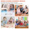 imageZubebe 14 Pack Kids Card Games Gifts Bulk Classic Playing Card Game Set for Kids Includes Go Fish Old Maid Crazy Eights Memory Match Slap Jack Playing Toy for Party Favors VividClassic