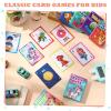 imageZubebe 42 Pack Kids Card Games Gifts Bulk Classic Playing Card Game Set for Kids Includes Go Fish Old Maid Crazy Eights Memory Match Slap Jack Playing Toy for Party Favors VividClassic