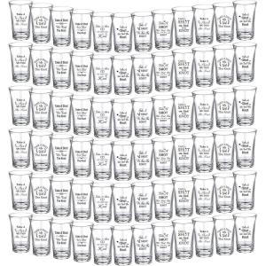 imageZubebe 72 Pieces Wedding Shot Glasses Take a Shot We Tied the Knot Glasses for Guests 12 Ounce Bridal Party Wedding Acrylic Cup for Bachelor Bridal Party Favors 9 Styles