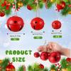 imageZubebe 24 Pcs Christmas Bells Ornaments Metal Sleigh Bells with 3 Sizes 157 25 315 Christmas Tree Decor for Gift Wrapping Holiday Decoration Crafting RedRed