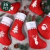 imageZubebe 36 Pcs 15 Inch Felt Christmas Stockings Stockings Xmas Decoration Stockings Rustic Christmas Santa Stockings for Christmas Party Favors Home Decor MixedMixed