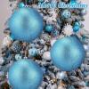 imageZubebe 4 Pcs Extra Large Christmas Ball Ornaments Glitter 8 200 Mm Giant Oversized Plastic Xmas Ball Big Hanging Christmas Tree Ornaments for Holiday Party Outdoor DecorSequin RedGlitter Light Blue