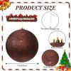 imageZubebe 4 Pcs Extra Large Christmas Ball Ornaments Glitter 8 200 Mm Giant Oversized Plastic Xmas Ball Big Hanging Christmas Tree Ornaments for Holiday Party Outdoor DecorSequin RedShiny Brown
