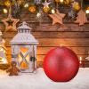 imageZubebe 4 Pcs Extra Large Christmas Ball Ornaments Glitter 8 200 Mm Giant Oversized Plastic Xmas Ball Big Hanging Christmas Tree Ornaments for Holiday Party Outdoor DecorSequin RedSequin Red