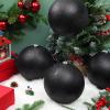 imageZubebe 4 Pcs Extra Large Christmas Ball Ornaments Glitter 8 200 Mm Giant Oversized Plastic Xmas Ball Big Hanging Christmas Tree Ornaments for Holiday Party Outdoor DecorSequin RedGlitter Black