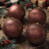 imageZubebe 4 Pcs Extra Large Christmas Ball Ornaments Glitter 8 200 Mm Giant Oversized Plastic Xmas Ball Big Hanging Christmas Tree Ornaments for Holiday Party Outdoor DecorSequin RedShiny Brown