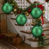imageZubebe 4 Pcs Extra Large Christmas Ball Ornaments Glitter 8 200 Mm Giant Oversized Plastic Xmas Ball Big Hanging Christmas Tree Ornaments for Holiday Party Outdoor DecorSequin RedShiny Green