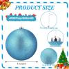 imageZubebe 4 Pcs Extra Large Christmas Ball Ornaments Glitter 8 200 Mm Giant Oversized Plastic Xmas Ball Big Hanging Christmas Tree Ornaments for Holiday Party Outdoor DecorSequin RedGlitter Light Blue