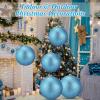 imageZubebe 4 Pcs Extra Large Christmas Ball Ornaments Glitter 8 200 Mm Giant Oversized Plastic Xmas Ball Big Hanging Christmas Tree Ornaments for Holiday Party Outdoor DecorSequin RedGlitter Light Blue