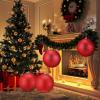 imageZubebe 4 Pcs Extra Large Christmas Ball Ornaments Glitter 8 200 Mm Giant Oversized Plastic Xmas Ball Big Hanging Christmas Tree Ornaments for Holiday Party Outdoor DecorSequin RedSequin Red
