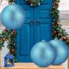 imageZubebe 4 Pcs Extra Large Christmas Ball Ornaments Glitter 8 200 Mm Giant Oversized Plastic Xmas Ball Big Hanging Christmas Tree Ornaments for Holiday Party Outdoor DecorSequin RedGlitter Light Blue