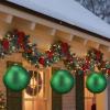 imageZubebe 4 Pcs Extra Large Christmas Ball Ornaments Glitter 8 200 Mm Giant Oversized Plastic Xmas Ball Big Hanging Christmas Tree Ornaments for Holiday Party Outdoor DecorSequin RedShiny Green