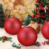 imageZubebe 4 Pcs Extra Large Christmas Ball Ornaments Glitter 8 200 Mm Giant Oversized Plastic Xmas Ball Big Hanging Christmas Tree Ornaments for Holiday Party Outdoor DecorSequin RedSequin Red