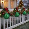 imageZubebe 4 Pcs Extra Large Christmas Ball Ornaments Glitter 8 200 Mm Giant Oversized Plastic Xmas Ball Big Hanging Christmas Tree Ornaments for Holiday Party Outdoor DecorSequin RedShiny Green