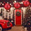 imageZubebe 4 Pcs Extra Large Christmas Ball Ornaments Glitter 8 200 Mm Giant Oversized Plastic Xmas Ball Big Hanging Christmas Tree Ornaments for Holiday Party Outdoor DecorSequin RedSequin Red