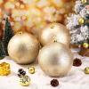imageZubebe 4 Pcs Extra Large Christmas Ball Ornaments Glitter 8 200 Mm Giant Oversized Plastic Xmas Ball Big Hanging Christmas Tree Ornaments for Holiday Party Outdoor DecorSequin RedGlitter Champagne Gold
