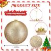imageZubebe 4 Pcs Extra Large Christmas Ball Ornaments Glitter 8 200 Mm Giant Oversized Plastic Xmas Ball Big Hanging Christmas Tree Ornaments for Holiday Party Outdoor DecorSequin RedGlitter Champagne Gold