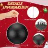 imageZubebe 4 Pcs Extra Large Christmas Ball Ornaments Glitter 8 200 Mm Giant Oversized Plastic Xmas Ball Big Hanging Christmas Tree Ornaments for Holiday Party Outdoor DecorSequin RedGlitter Black